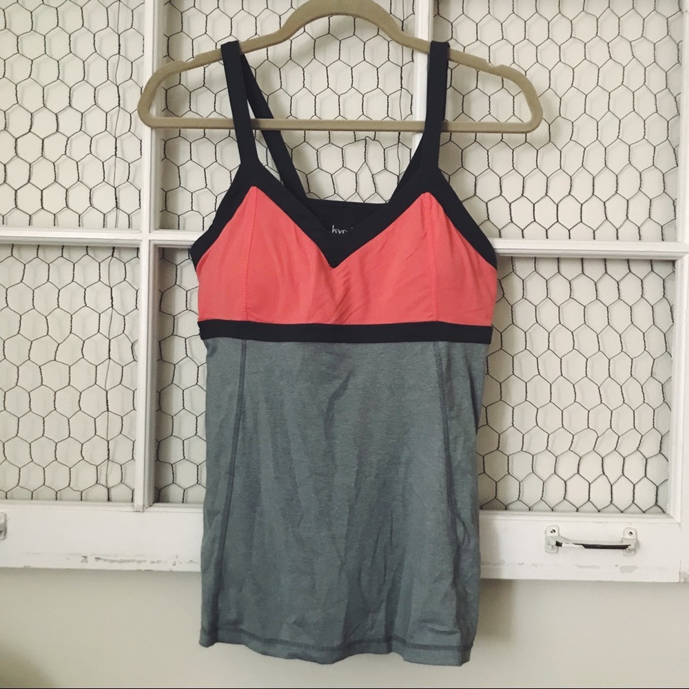 Athletic top with built in bra